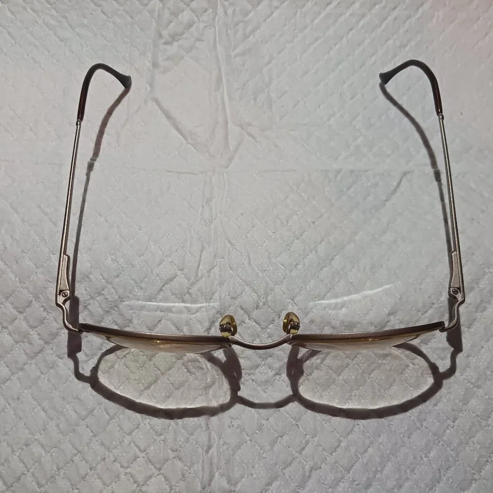 Vintage Emporio Armani Italy 080 1089 Eyeglasses Frames Champagne 49-21-135 - Picture 4 of 15